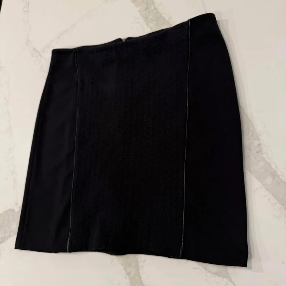 Laundry by Shelli Segal Quilted Texture Pencil Skirt Womens Size 12 Black Career - Image 2