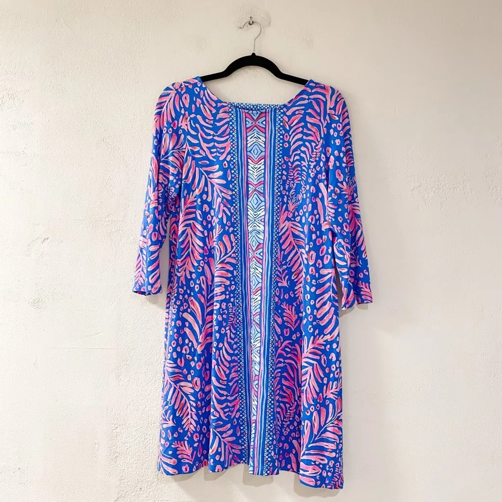 Lilly Pulitzer Ophelia Swing Dress in Pundy Blue La Zebra Pink Medium - Image 2
