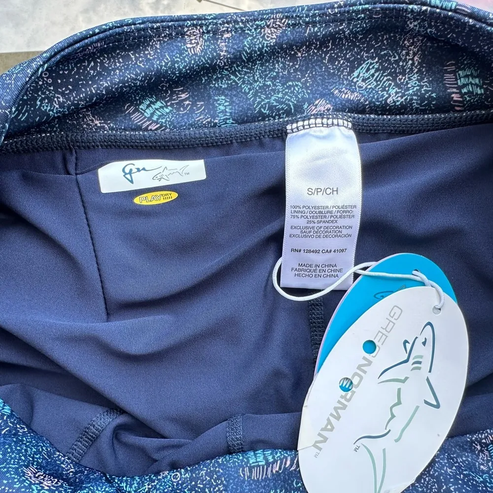 Greg Norman Monet Print Golf Skort in Navy Blue Size Small NWT Skirt Athletic - Image 5