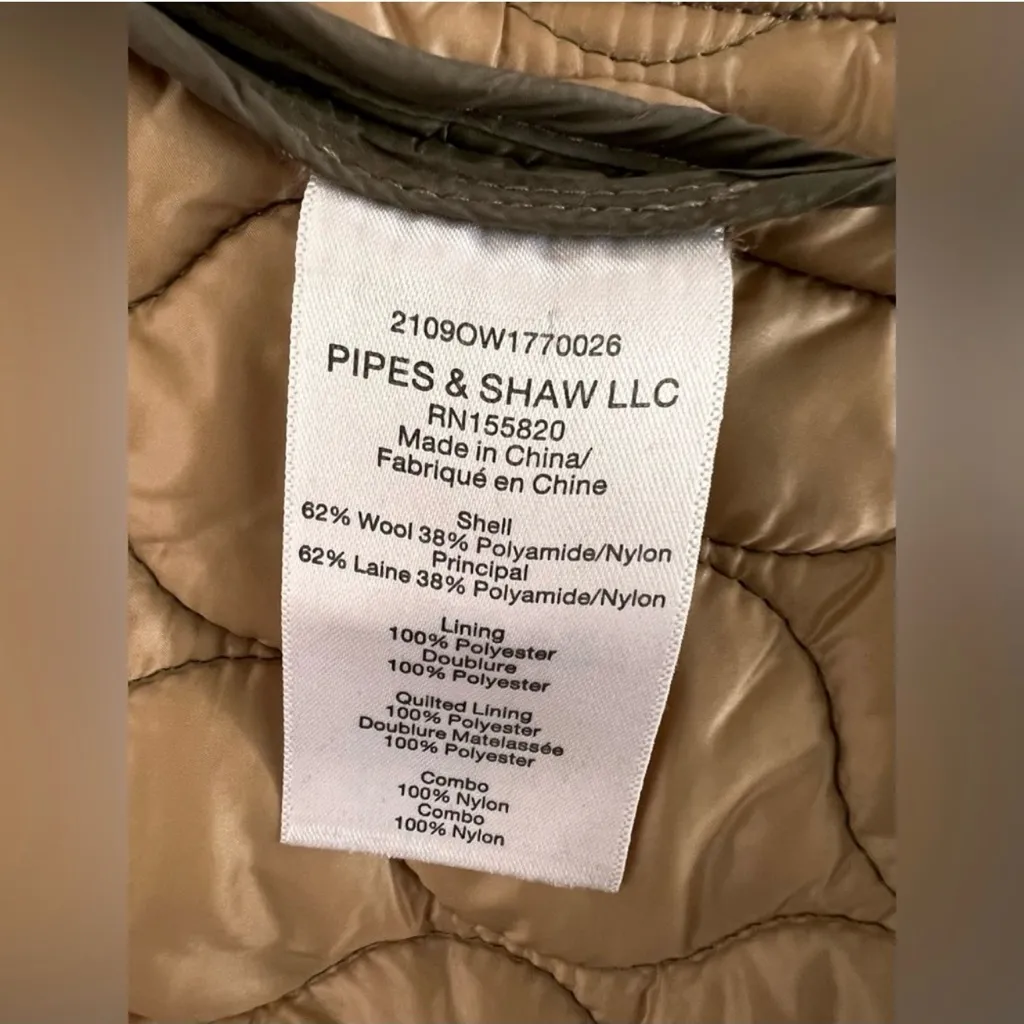 RARE Veronica Beard Halbert Zip Up Wool Blend Quilted Jacket Navy Coat Size S - Image 8