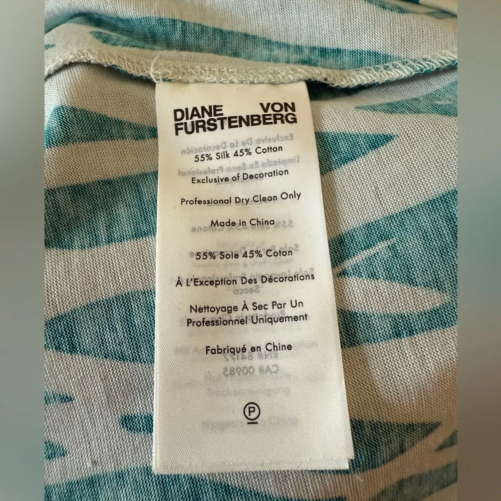 Diane Von Furstenberg DVF Kip Romper Twigg Turquoise NWT Size XL MSRP $468 - Image 16