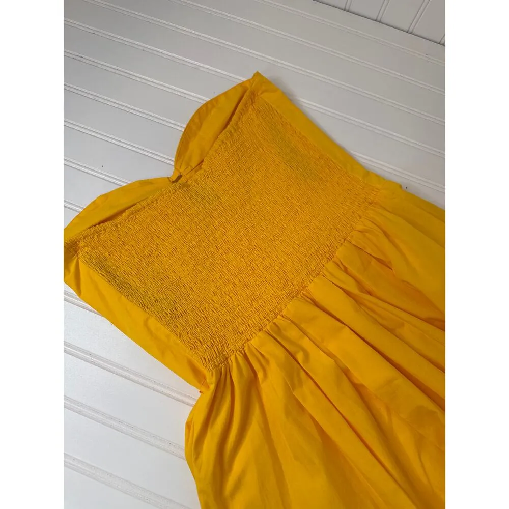 NWT Revolve SWF Balconette Midi Dress in Spanish Sun Tube Strapless Smocked Sz L - Image 6