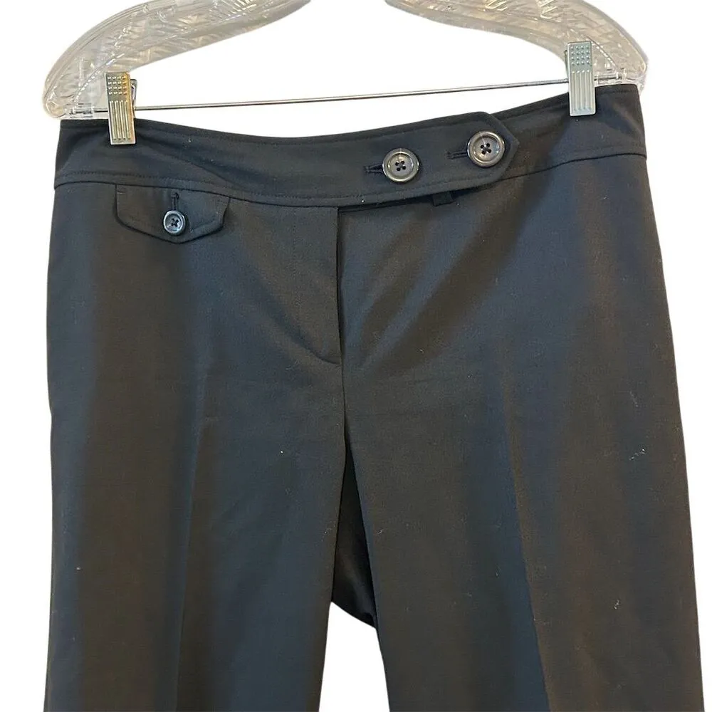 Ann Taylor Women's Black Capri Dress Pants Size 6 Cuffed Workwear - Image 6
