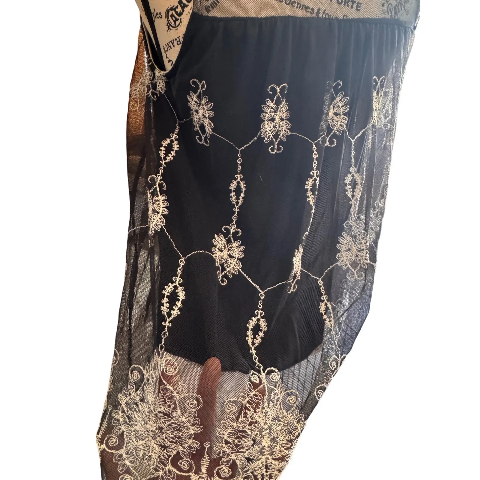 Lavish Embellished Tank Top Sleeveless Party Festival‎ Top Black Small - Image 9