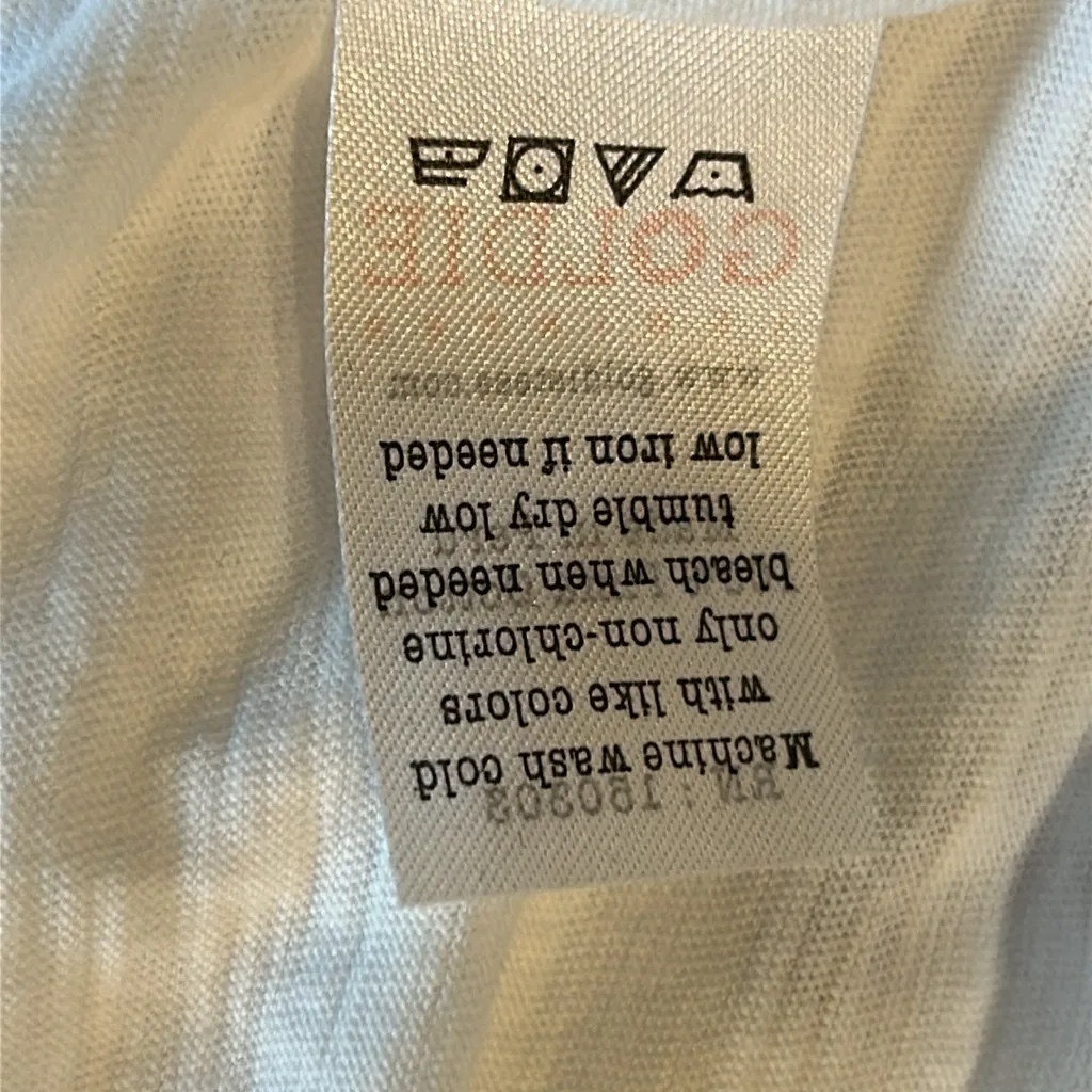 NWT Goldie Lewinter Butterfly Peasant Ruffle Sleeve White 100% Cotton Tee Small - Image 10