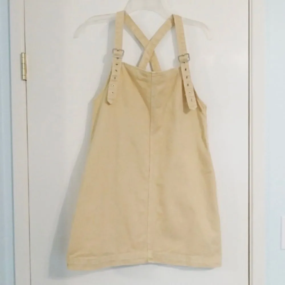 Somedays Lovin Darnell Cream Denim Overall Dress - Image 3