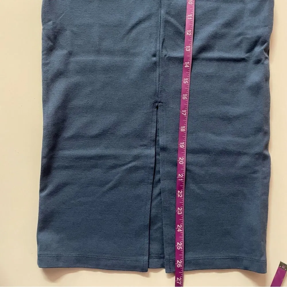 Forever 21 Dusty Blue Pencil Skirt Size Small EUC - Image 8