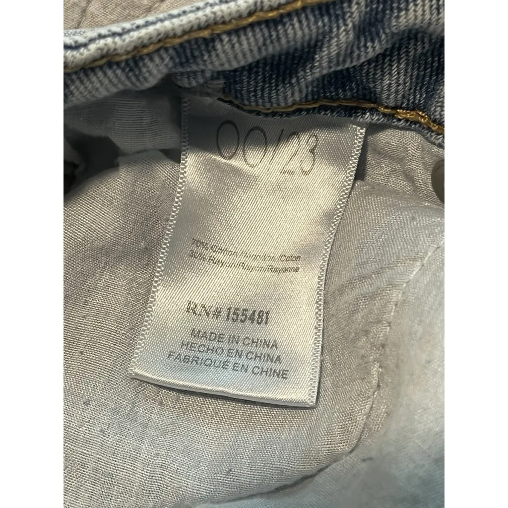 Simple Society High Rise Jeans Juniors Size 00/23 Light Blue Tapered Denim Pants - Image 6