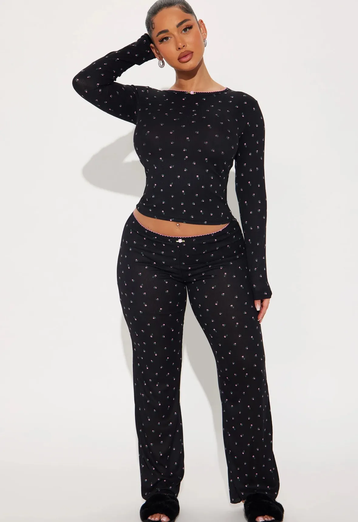 Floral Pajama Set Multi Size M - Image 3