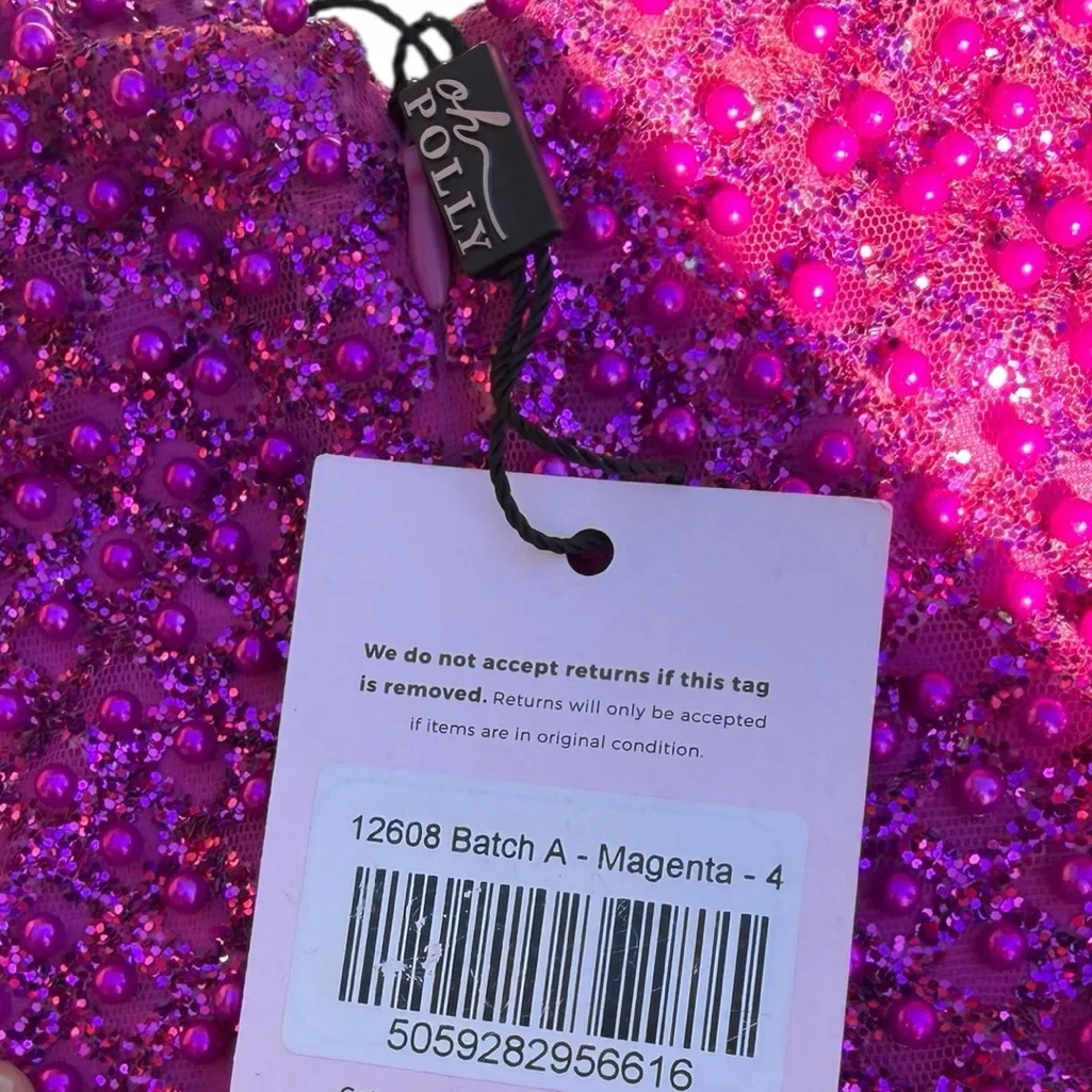 Oh Polly Fuchsia Sequin Mini Dress - Image 2