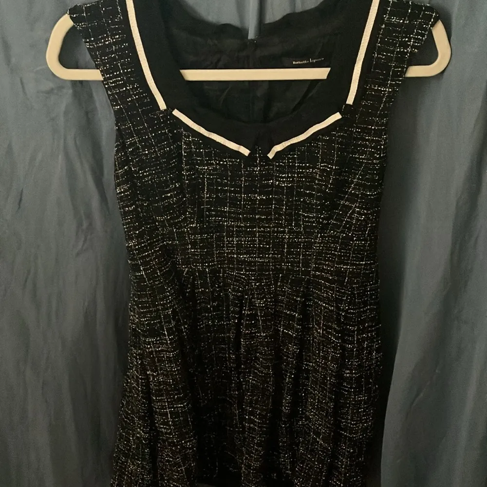 Nanette Lenore:Black/White Sleeveless Fit & Flare Dress- pockets- linen/cotton-6 - Image 6