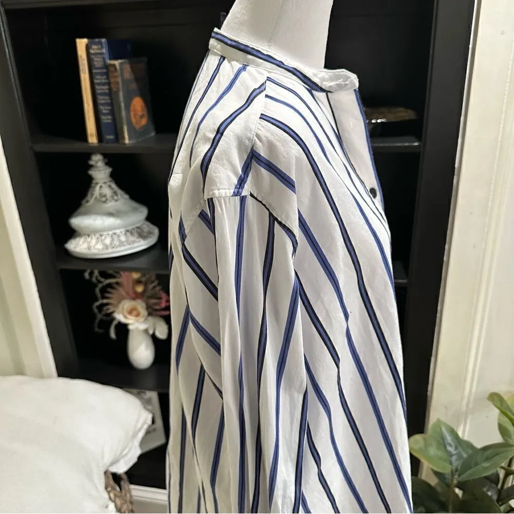 Rag & Bone Allison Striped Cotton Tunic Relaxed Fit Top Size Small - Image 8