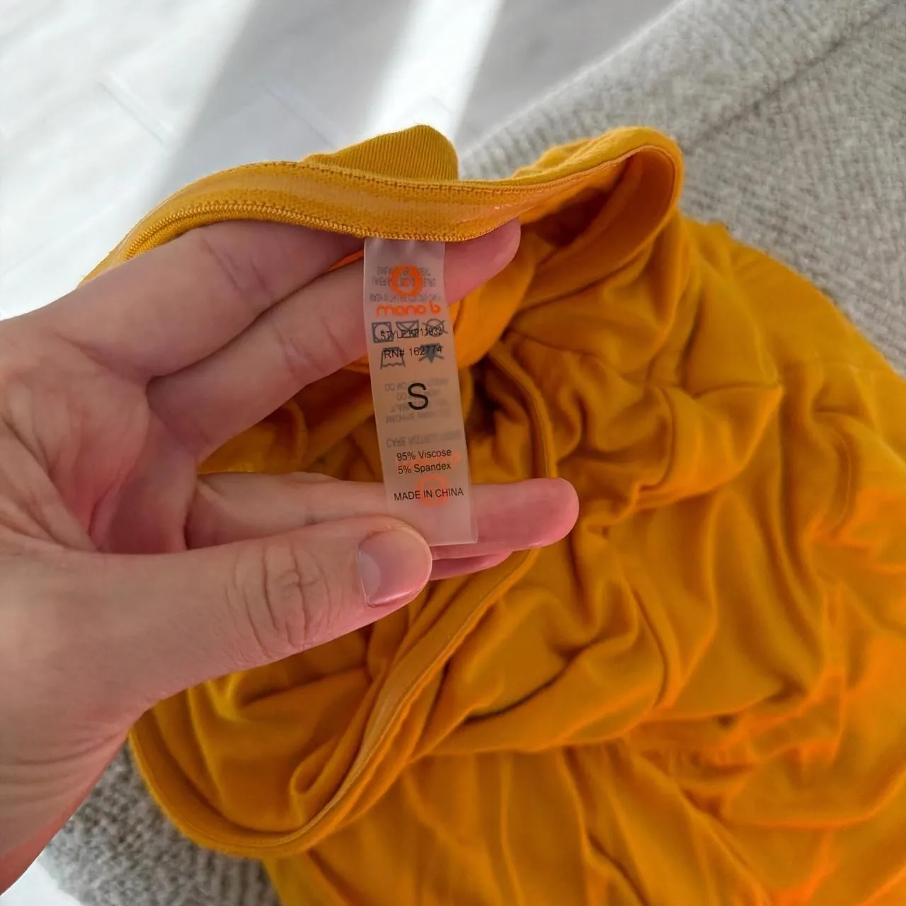 Mono B Yellow Strapless Flowy Wide Leg Jumpsuit - Image 3