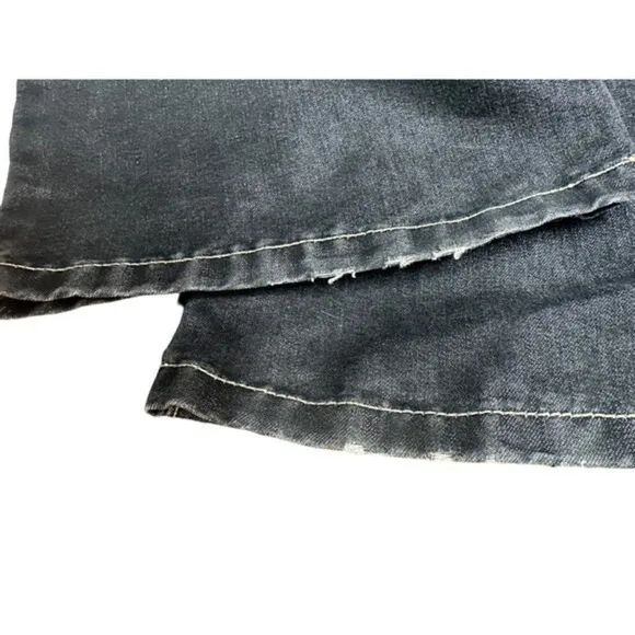 Arden B. Women's Waxed Shimmery Black Jeans Lightly Distressed Boot Cut Size 8 - Image 5