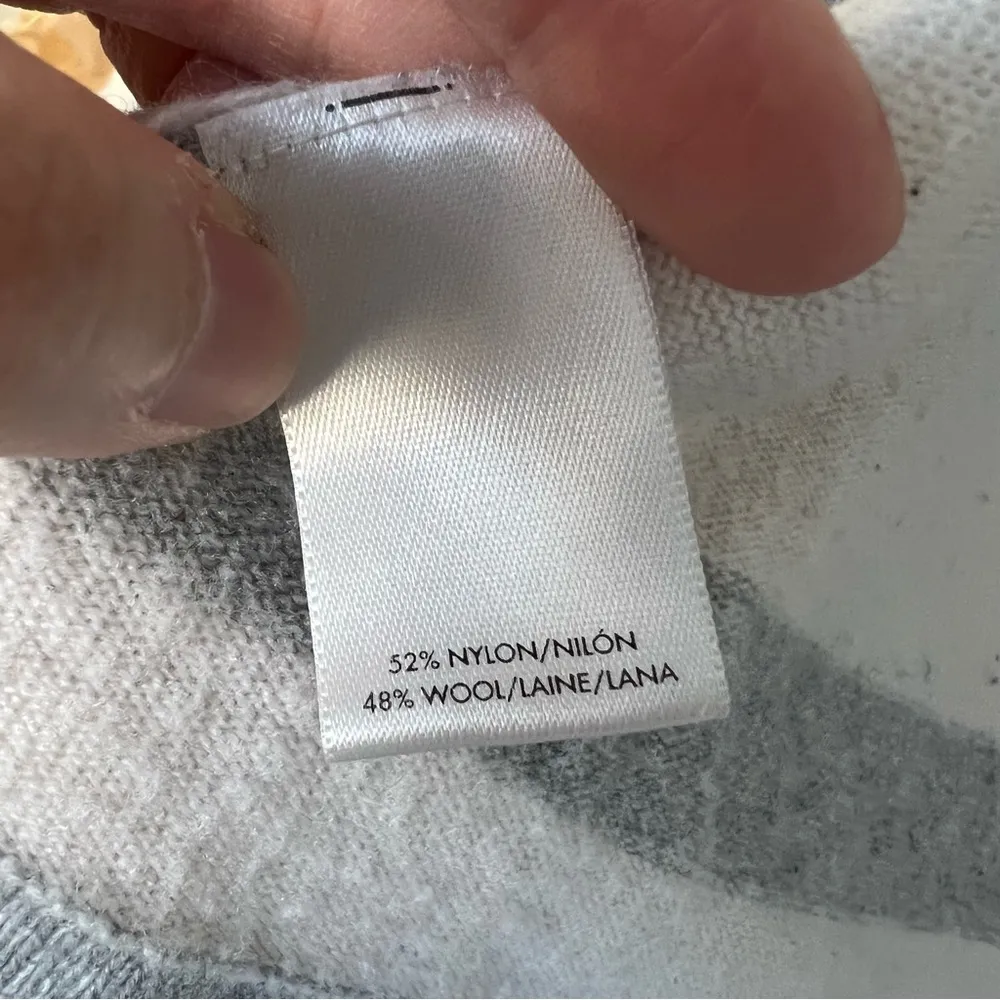 Ann Taylor Grey & White Wool Blend Shawl Open Cardigan Size XXS GUC - Image 6