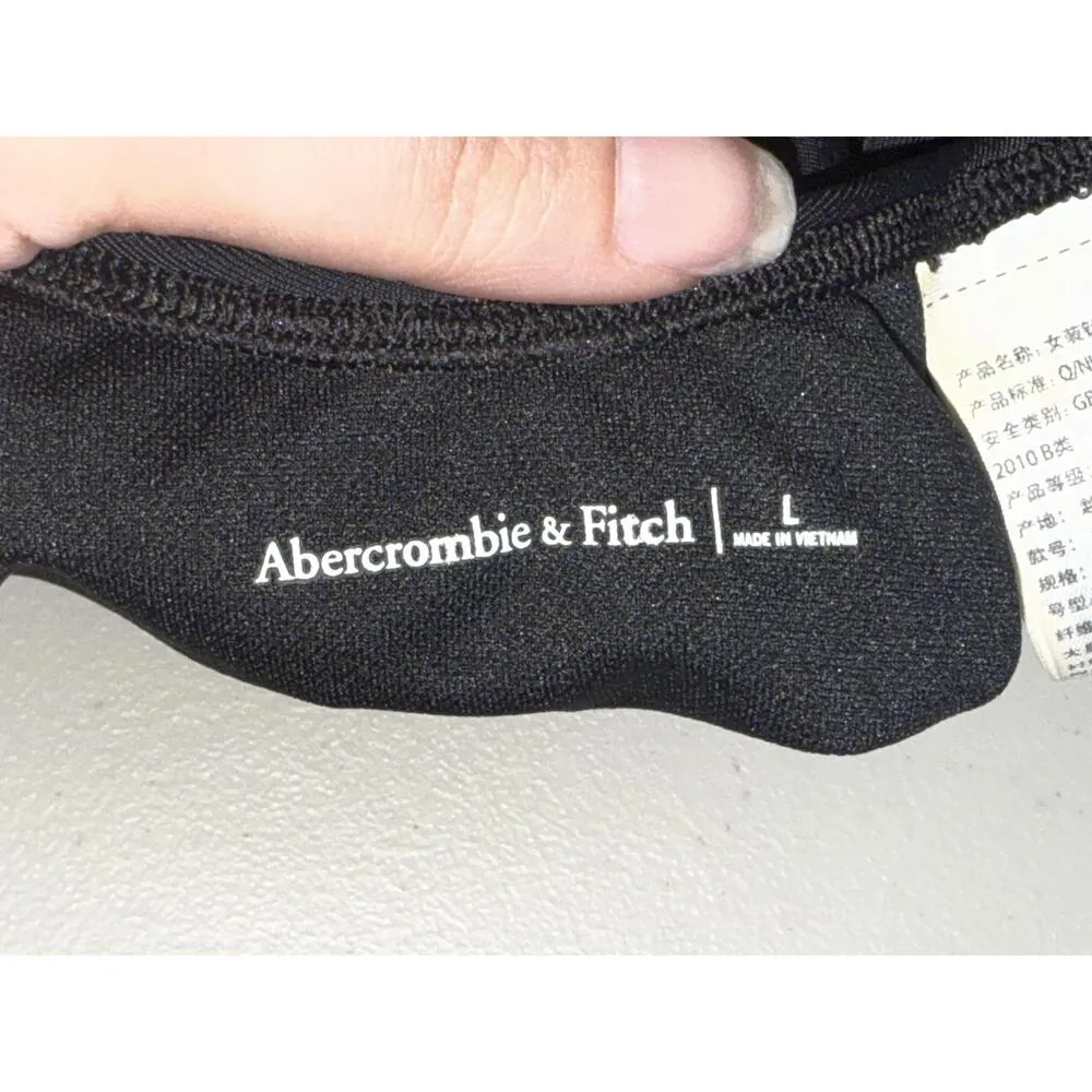 Abercrombie & Fitch Black V-Neck One Piece Swimsuit Swimwear Womens Size Large L - Image 3