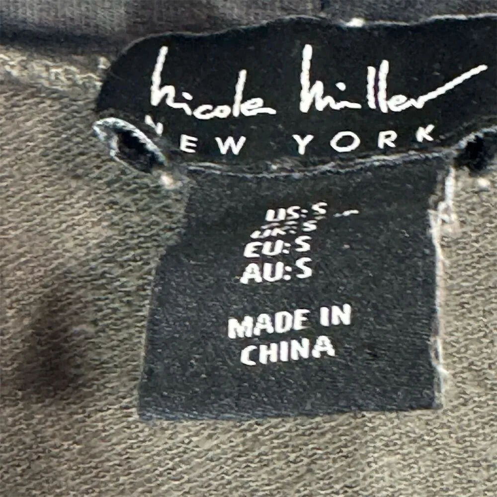 Nicole Miller New York Camo Print Cowl Neck Pullover Top Sz S Streetwear Grunge - Image 6