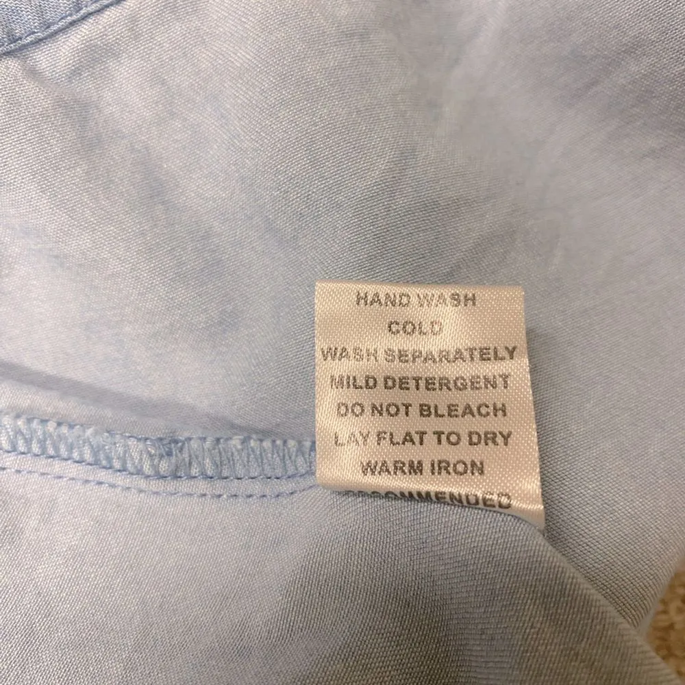 Joy Joy Chambray Off the Shoulder Top - Image 2