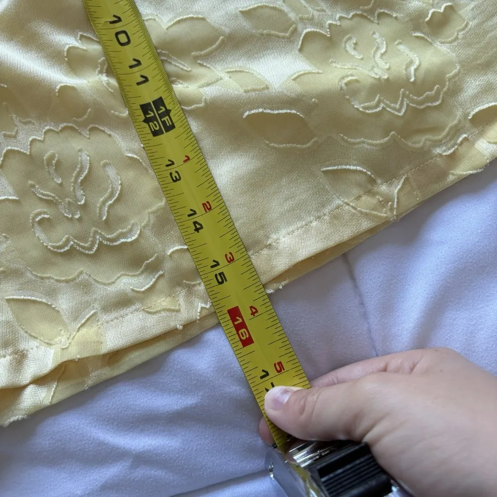 Vintage Victorias Secret Gold Label PJ Set Womens Large Floral Yellow Blazer - Image 4