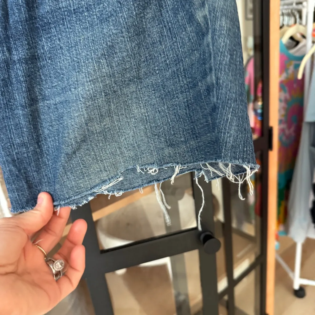 Vintage Baby Phat denim shorts cutoff y2k embroidered logo buckle cat jean wash - Image 11