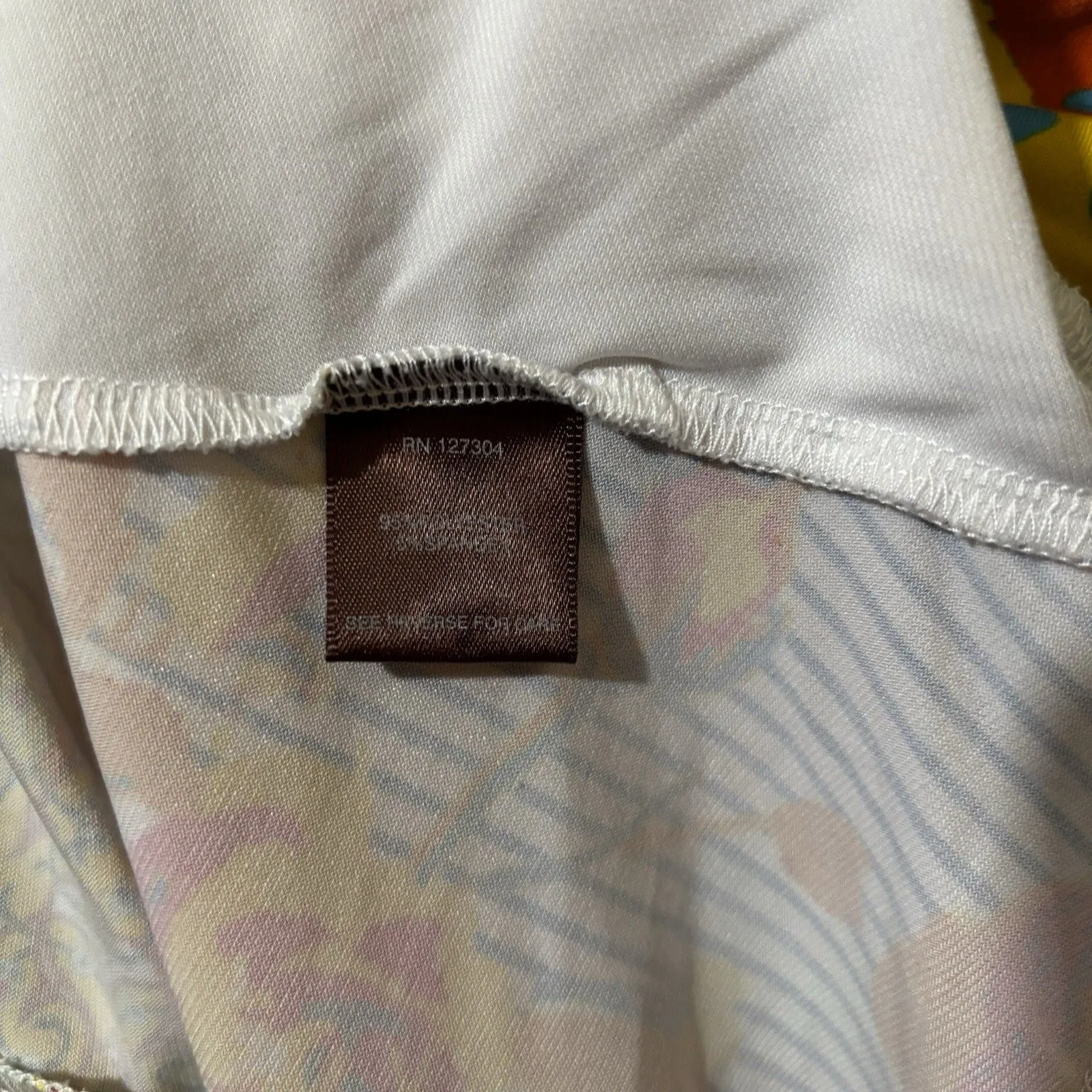 Multiples Top Women Medium Multicolor Boho Artsy Floral Cold Shoulder Blouse - Image 8