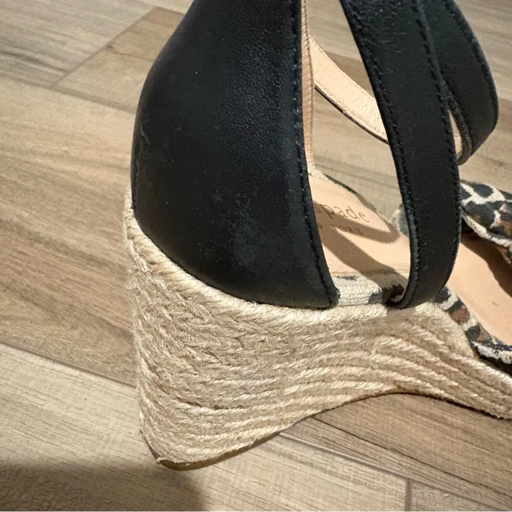 Kate Spade New York Tianna Leopard-Print Wedge Espadrille Sandals Size 7.5 - Image 7