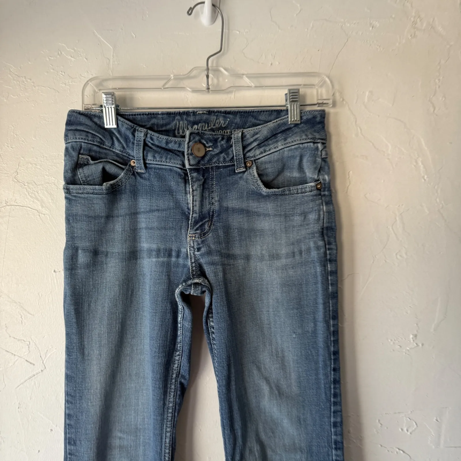 Wrangler Womens Bootcut Jeans Medium Wash Size 5x34 Western Cowboy Mid Rise - Image 7