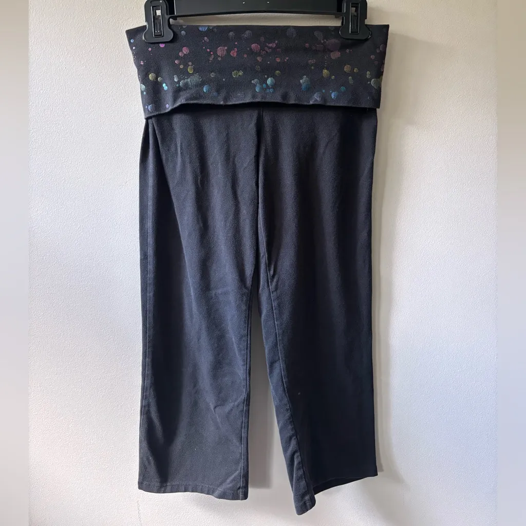 Pink Victorias Secret Foldover Cropped Yoga Pants - Image 2