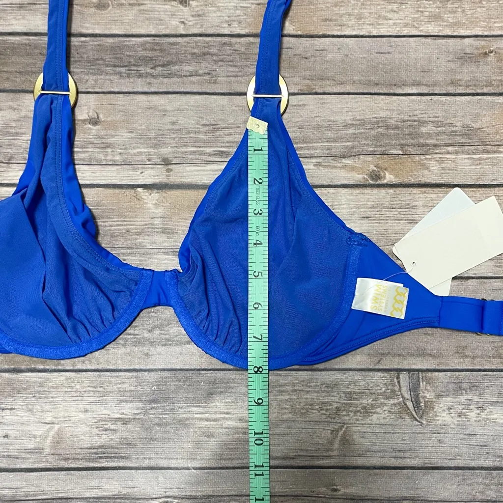 Swim Systems Azul Cobalt Blue Halter Underwire Bikini Top NWT 34D No Padding NOS Size undefined - Image 11