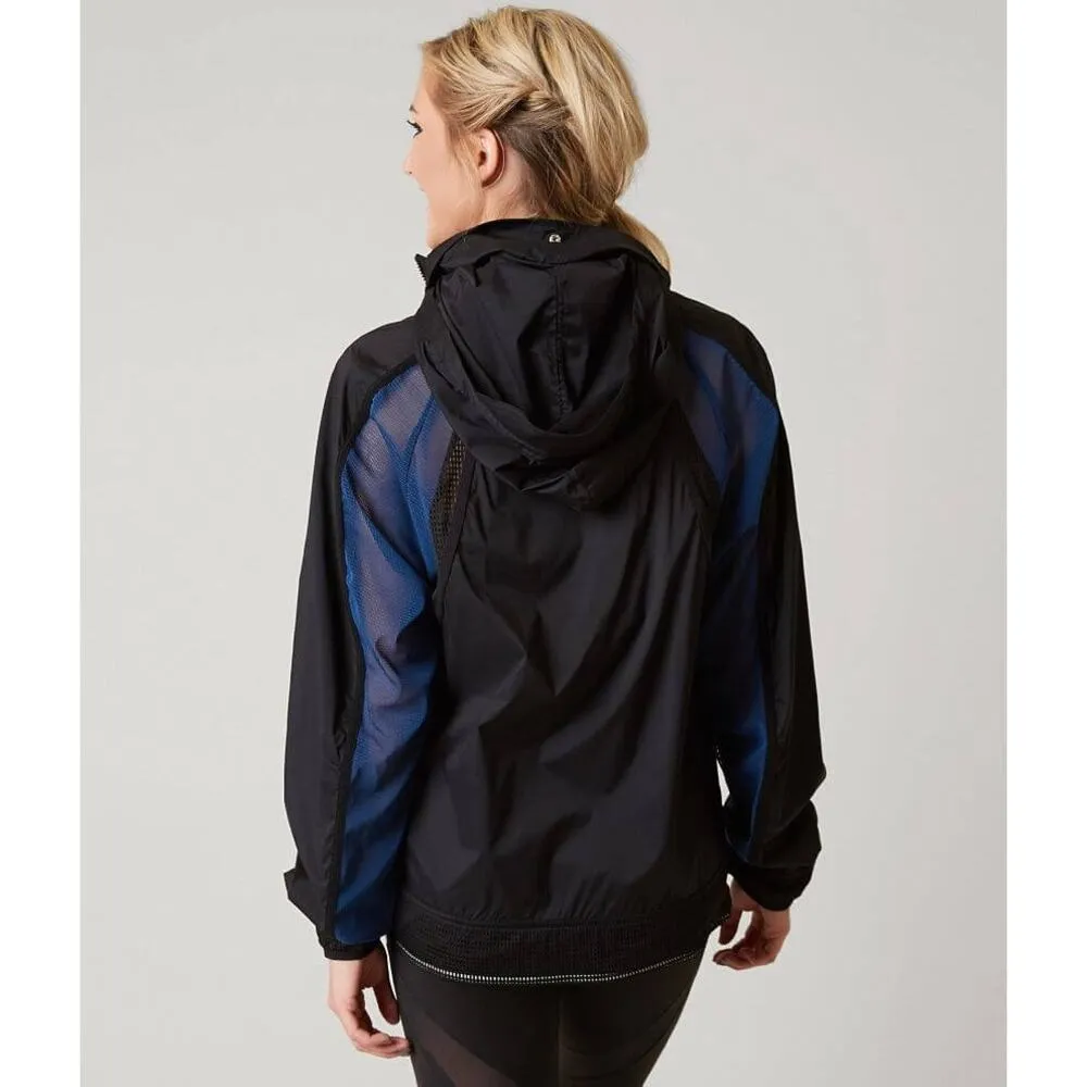 Free People FP Movement June Moto Layering Lightweight Black Windbreaker Jacket - Image 2