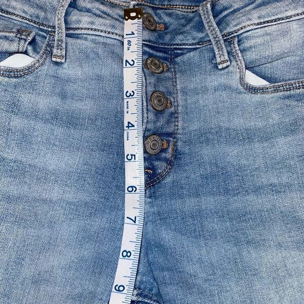 Old Navy Womens Rockstar Super Skinny Jeans Secret Slim Pocket Distressed Blue 2 - Image 9