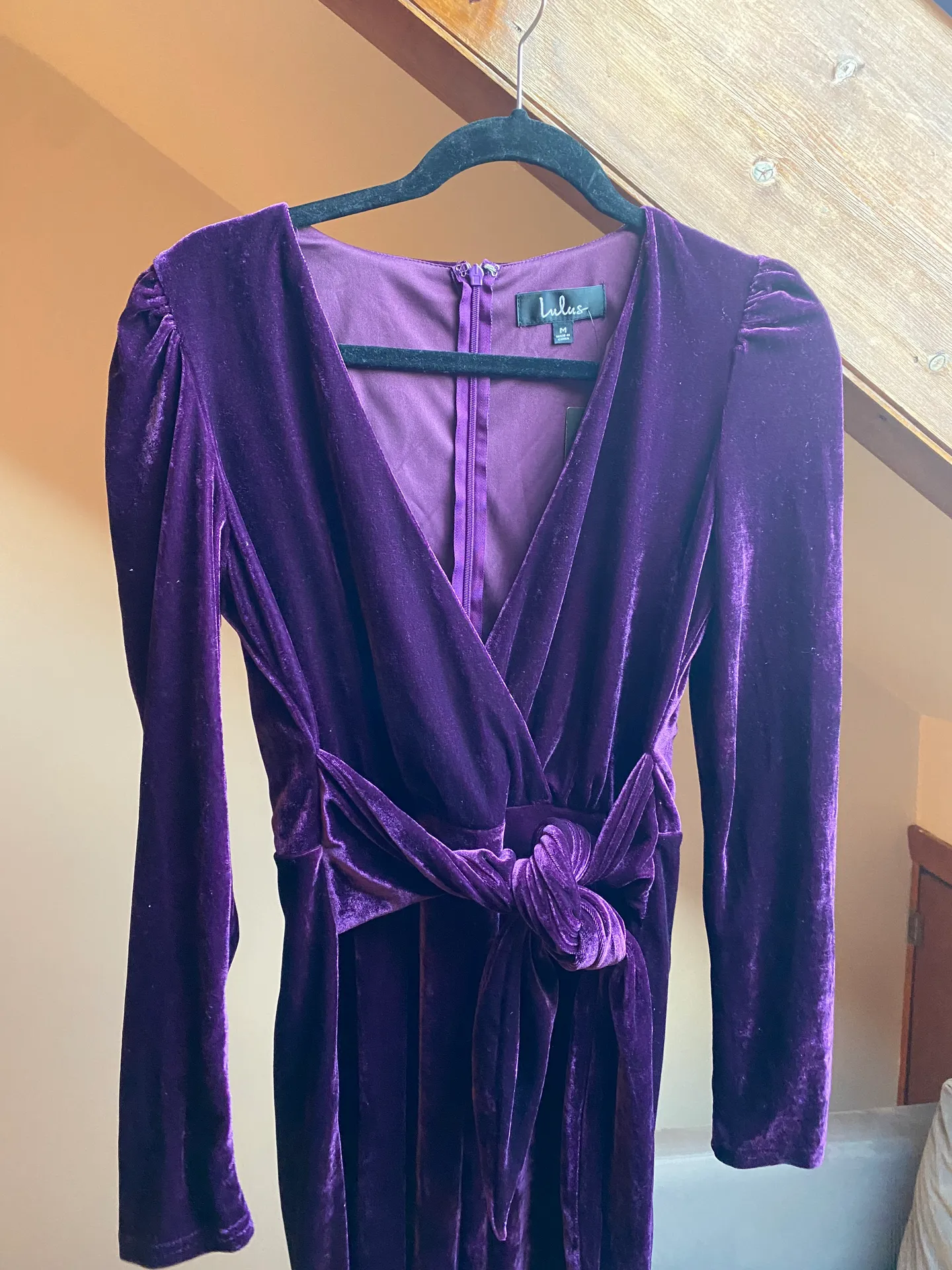 Purple Velvet Jumpsuit - Image 3