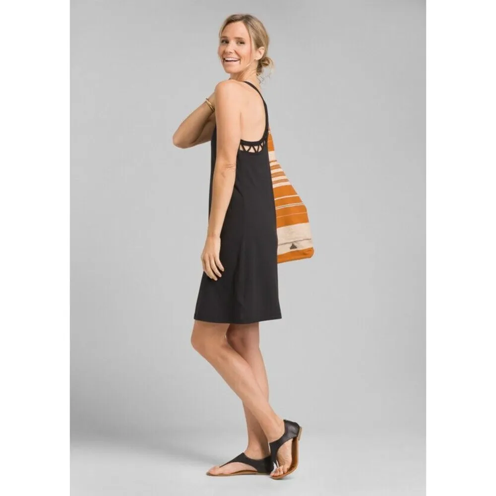 New Womens NWT PrAna S Bra Tank Dress Ardor Black Logo Cut out Design Tank Cute - Image 3