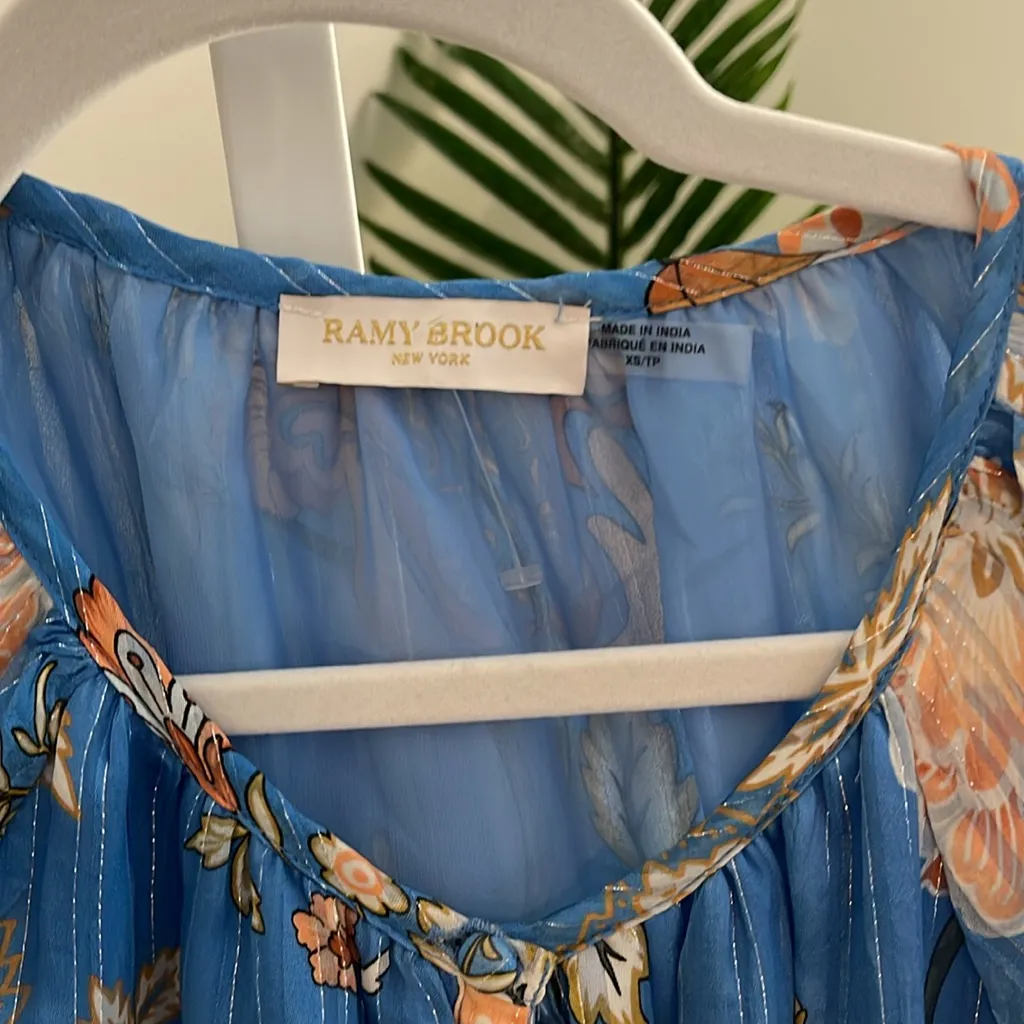 Ramy Brook Womens  Hamilton Mini Dress Blue‎ XS - Image 8