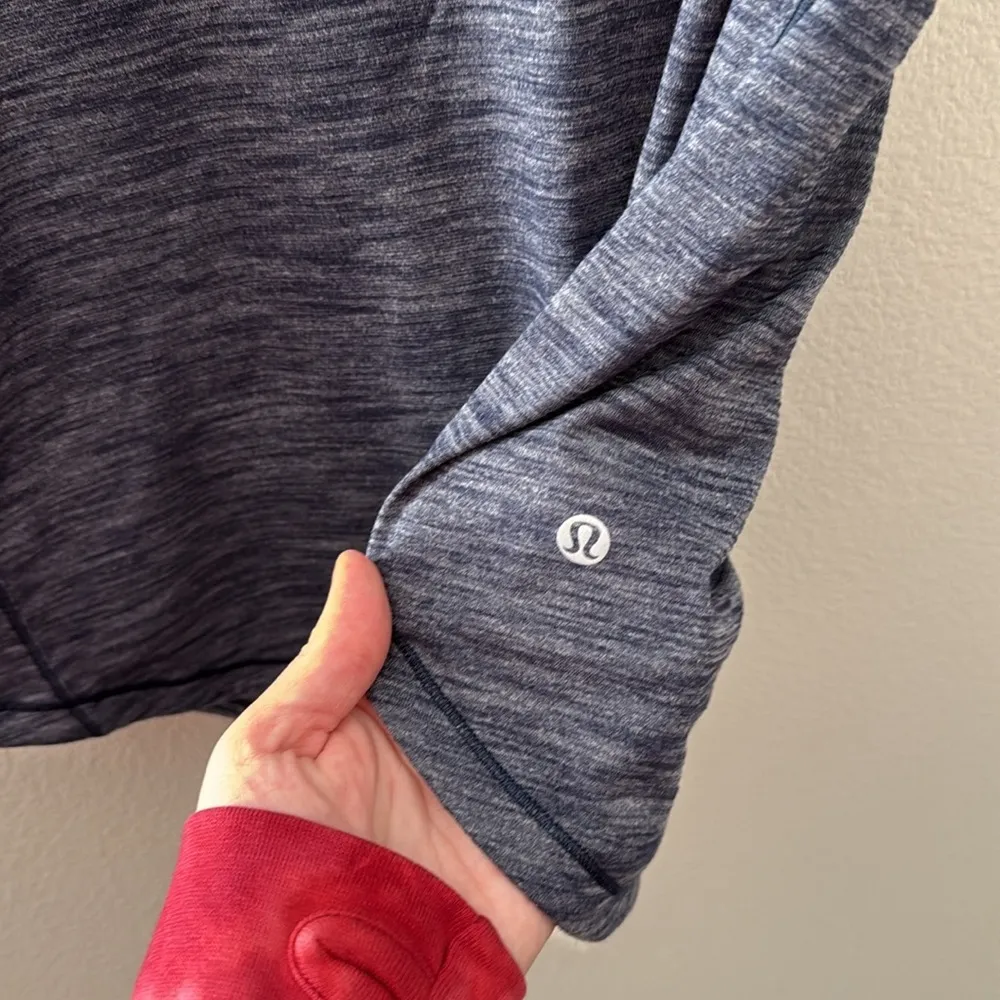 Lululemon Intensi-Tee Heathered Blue Short Sleeve Workout Tee Size Small - Image 4