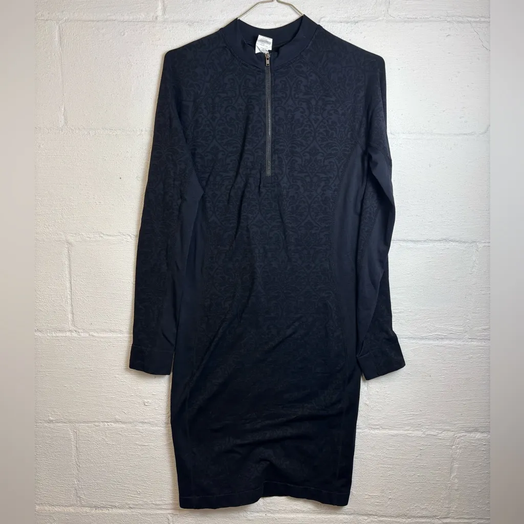 Fabletics Sportswear Casual Black Damask Printed Women’s Ivy Dress Size Medium - Image 2