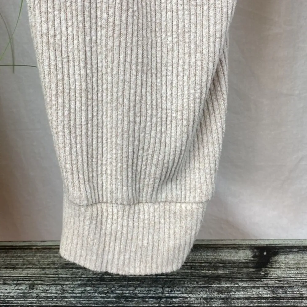 Boston Proper Tan Ribbed Elastic Waist Jogger Pants M - Image 4