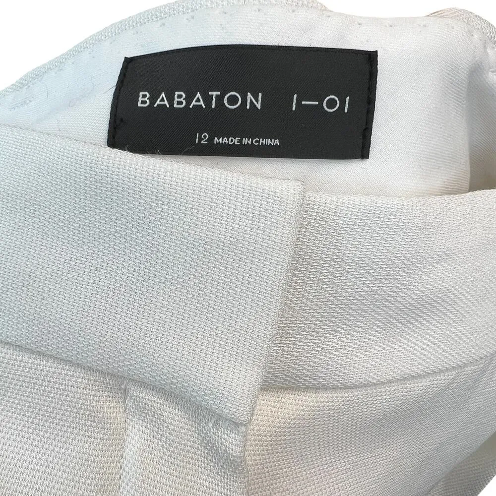 Aritzia Babaton‎ 1-01 Giselle Boy Trouser Dress Pants White Cream Size 12 - Image 12