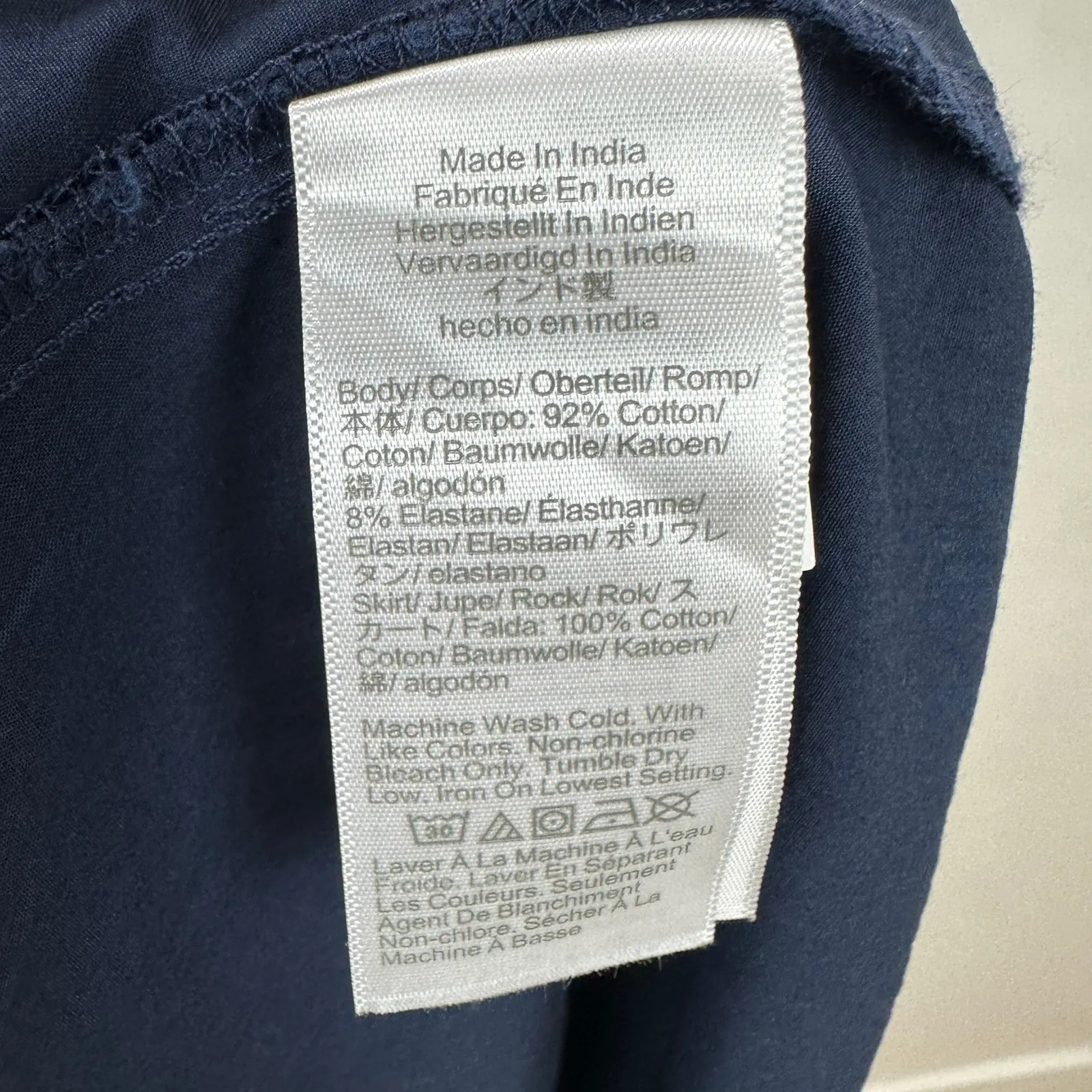 J.Crew Pintuck Mixy Dress Stretch Cotton Midi A line Minimalist Navy Small NWT - Image 13