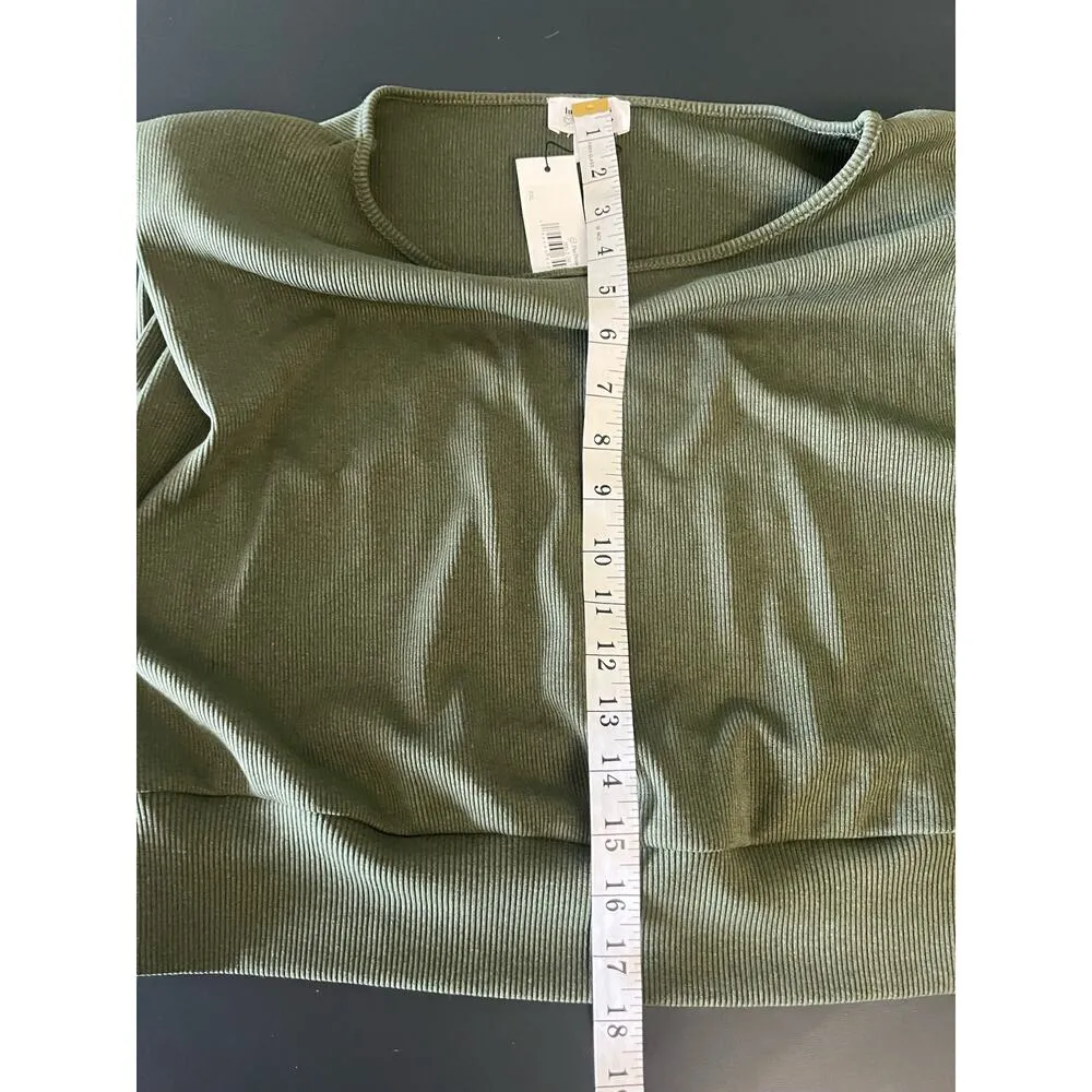 The Drop Women's Green Padded Shoulder Crop Top by @lucywhims Casual XXL Pull On - Image 4