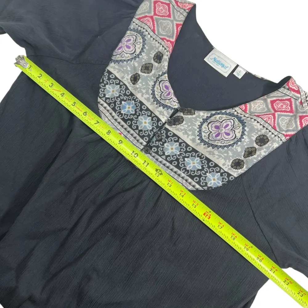 National Santa Fe Border Print Patio Dress Black Size L - Image 8