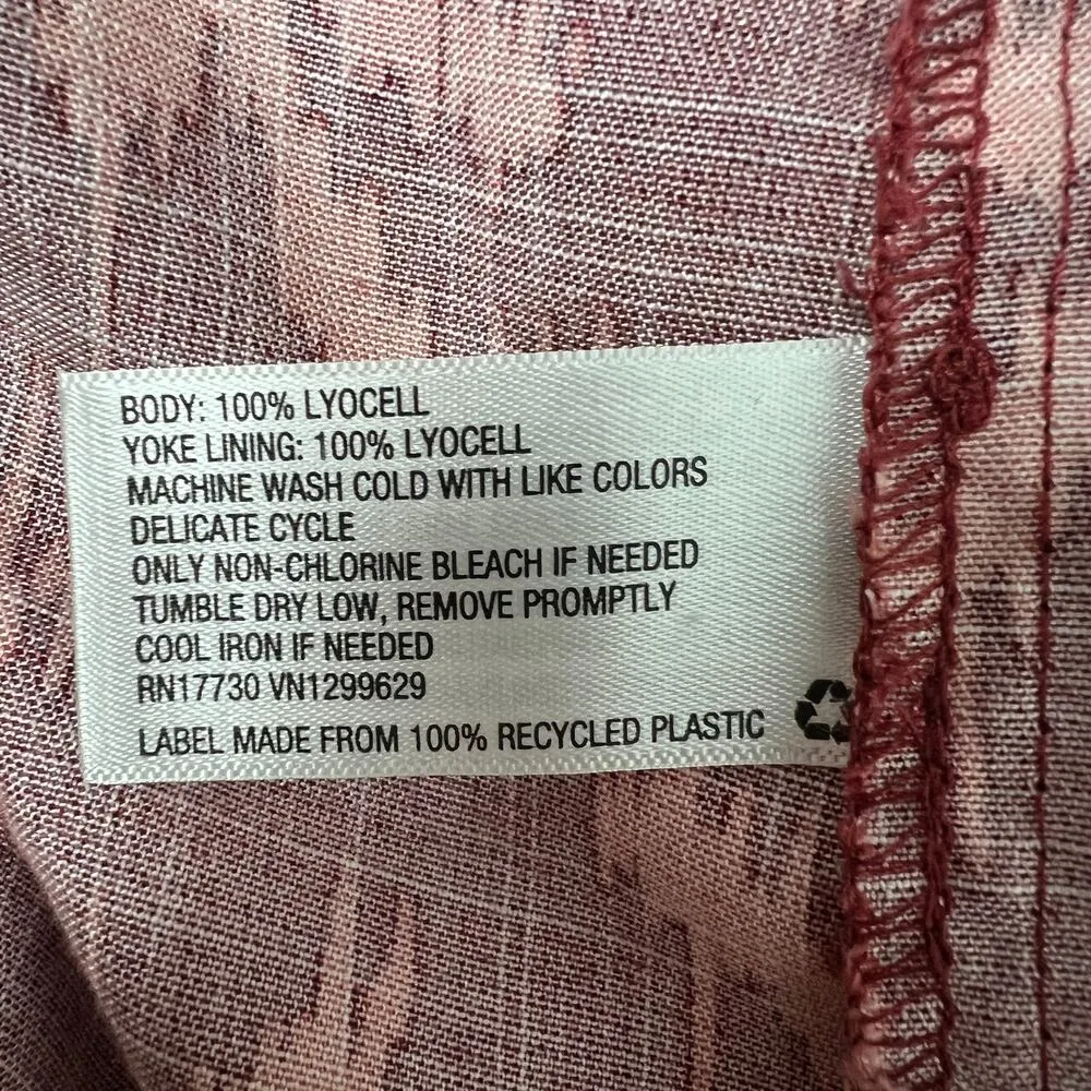 Knox Rose Floral Button Front Long Sleeve Bohemian Shirt Women's Size XL - Image 9