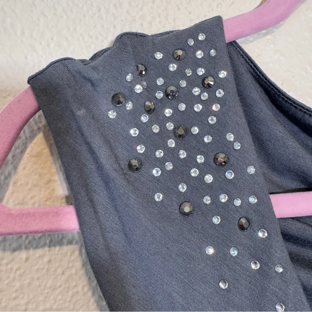 Velvet Graham & Spenser Grey Ruched Bodycon Mini Dress Womens S Baddie Bling Gray - Image 9