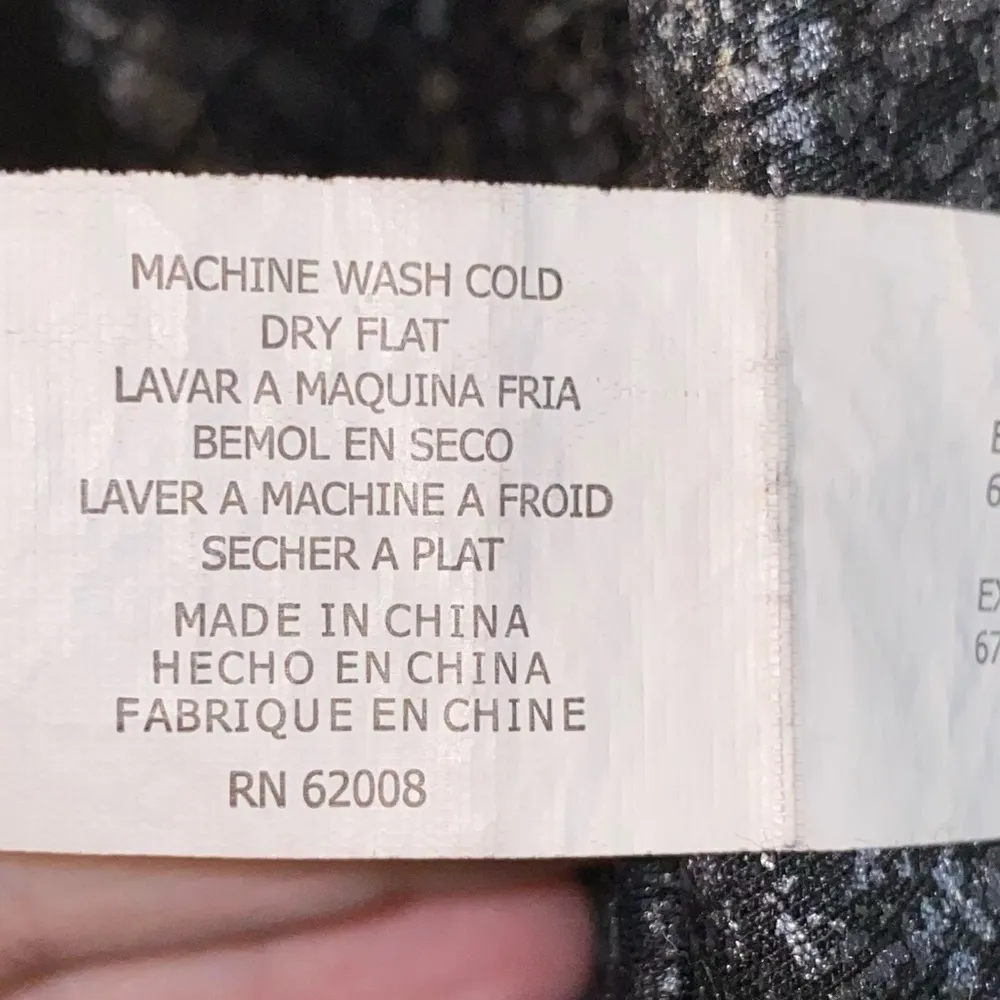 Lena Gabrielle Textured Patterned Black Leggings Size 12 - Image 5