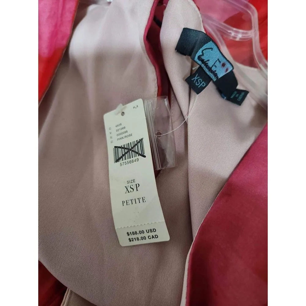 Anthropologie × Eva Franco Pink Rose Painted Midi Dress Size Xs - Image 5