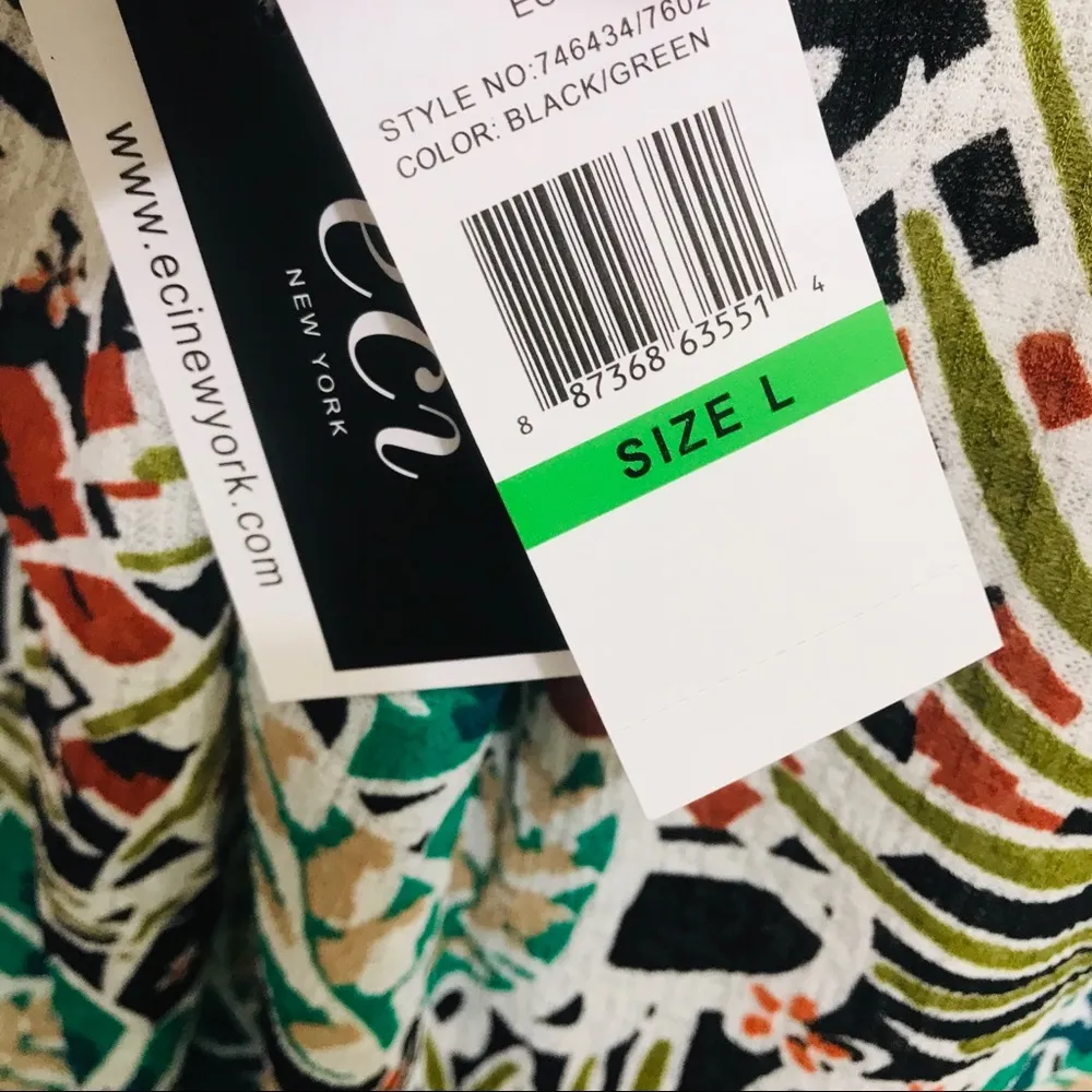 ECI Puff Sleeve Printed Knit Top - Image 6