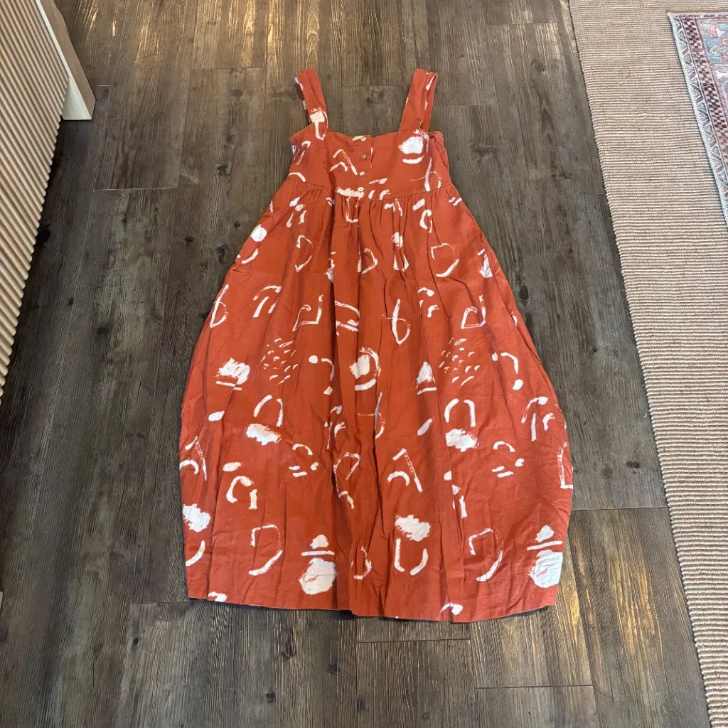 Madewell x Caroline Z Hurley Tank Midi Dress in Abstract Alpha - Image 4