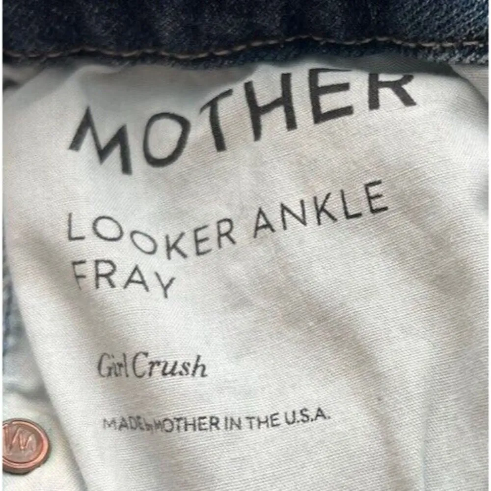 Mother Jeans Women’s Size 26 Blue Looker Ankle Fray Hem Girl Crush Denim - Image 11