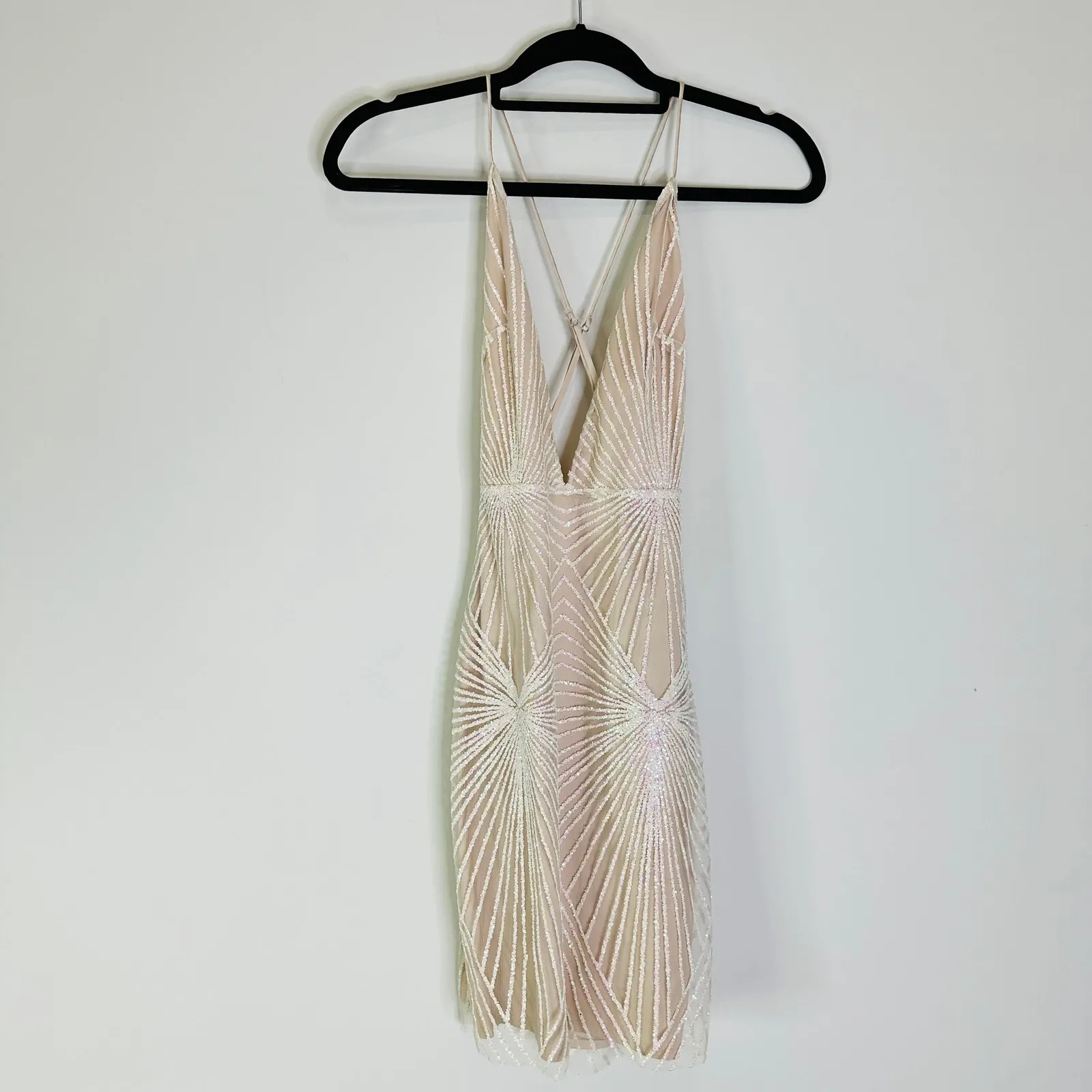 Meshki Kayda Mini Dress Size Small Open Back SparkleCocktail Party Dress - Image 5