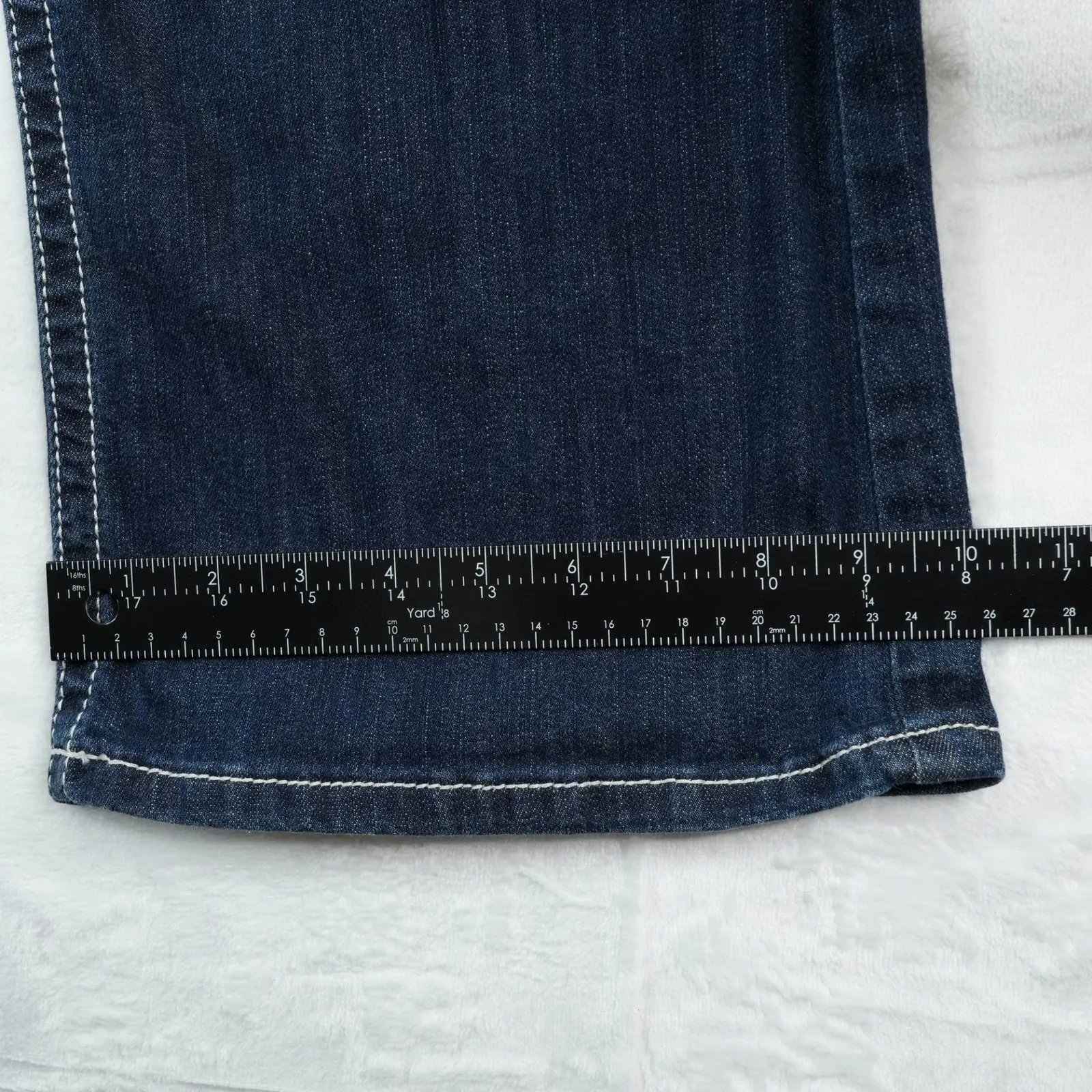 Ariat Real Denim Jeans Womens 34R Mid Rise Stretch Entwined Boot Cut Western - Image 14